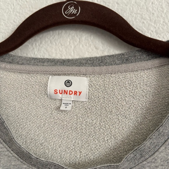 Sundry Women's Size 1 (Small) Heather Gray Ti Amo Pullover Sweater - Picture 3 of 6